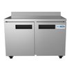 Koolmore 48" Stainless Steel 2 Door Worktop Commercial Freezer with 3 1/2 Backsplash - 12 cu.ft,  FWT-2D-12C